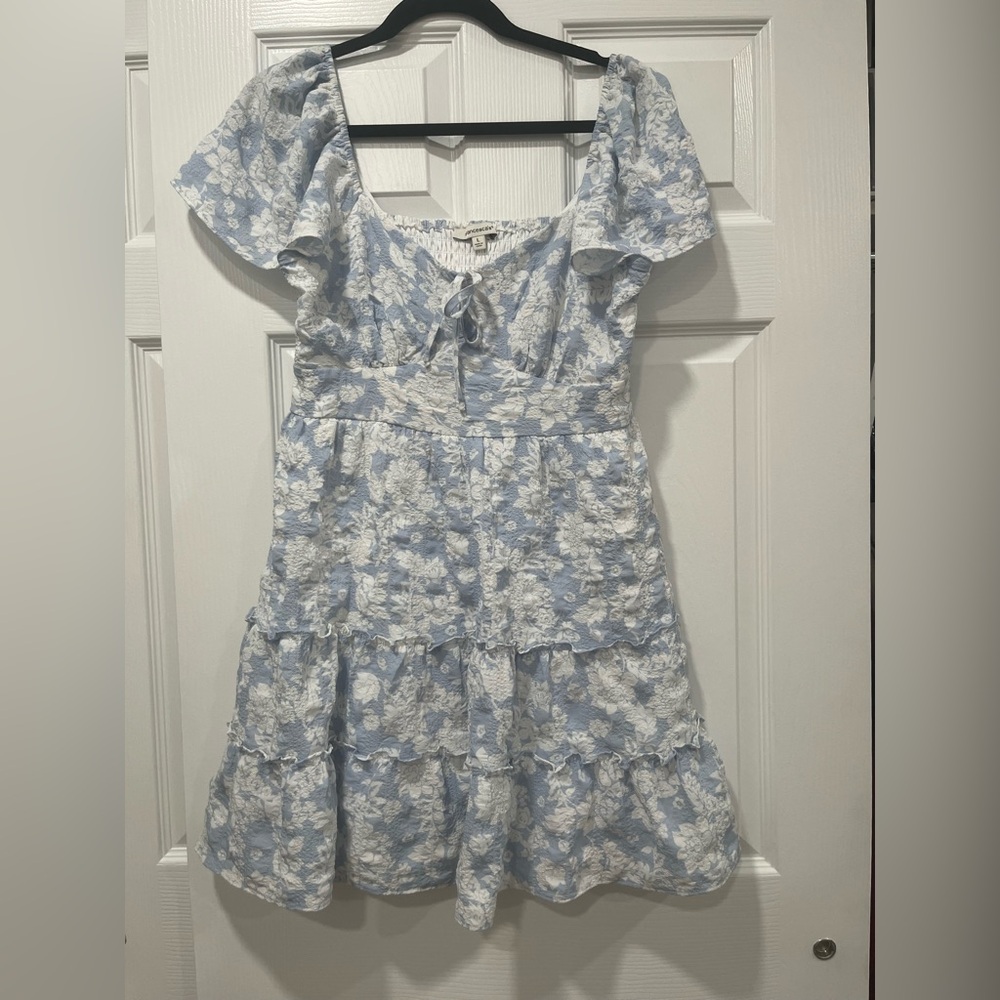 Francesca's Collections Blue and White Dress